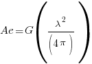 Ae = G(lambda^2/(4pi))