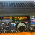 transceiver in ham shack
