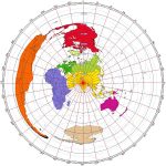 Great Circle map azimuthal projection